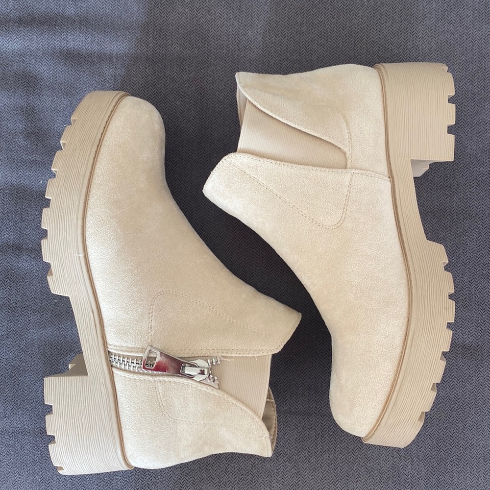 Suede Taupe Booties